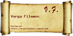 Varga Filemon névjegykártya